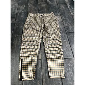 GENTLY USED BETABRAND CHECKERED WORK PANTS- MEDIUM PETITE
